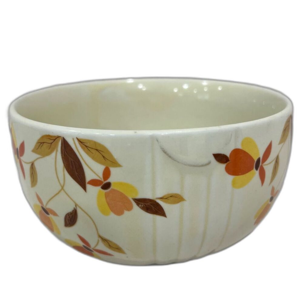 VTG 1960s Mid-Century Modern Bowl Halls Superior Quality Kitchenware Autumn Leaf - Picture 3 of 7